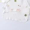 Roupas para bebê recém-nascido, camisa com abertura nas costas, top de manga curta em algodão puro, roupa estilo monge, estilo fino para primavera e outono, Classe A, 0-3 meses