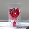 Regalo de San Valentín para Novia, Ramo Creativo de Flores de Jabón, Caja de Regalo de PVC, Producto Terminado Transfronterizo, Ramo de Flores Tejidas, Comercio Exterior