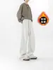 Calça Scimitar High Street Americana Masculina Outono Tendência Marca Patchwork Wide-Leg Esportiva Calça de Moletom Retro Versátil Reta Casual