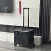 Mala de Alumínio com Tampa Flip-Top para Fotografia, Mala de Mão Pequena de 20 Polegadas para Homens e Mulheres, Maleta Trolley de Viagem para Maquiagem, Mala de Viagem de Capitão