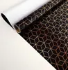 Fornecimento Exclusivo Transfronteiriço de Papel de Presente Dourado com Folha de Ouro sobre Fundo Preto para o Dia dos Namorados e Presentes de Aniversário, Papel de Presente de Luxo em Rolo de Tamanho Grande