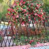 Valla de tiras de bambú para exteriores, soporte para postes de bambú para trepar rosas, cerca pequeña telescópica para jardín y patio, cerca de bambú
