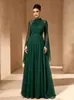 Vestido largo de gasa plisada elegante, moda de calle transfronteriza europea y americana, nuevo para principios de primavera 2026