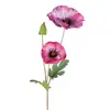Flores de papoula artificiais da Amazon para decoração de sala de estar, arranjo de cena em tecido de seda, flores artificiais de papoula de caule longo estilo ins