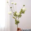 Flores artificiais de Camélia com múltiplas cabeças adereços para fotos de casamento flores falsas fábrica de flores artificiais para sala de estar casa atacado