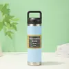 Taza Isotérmica al Vacío Estilo Retro Americano Transfronteriza de Acero Inoxidable 304 Gran Capacidad Portátil para Deportes al Aire Libre Botella de Agua Taza Espacial