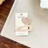 Pinza de pato con forma de corazón dulce de verano estilo coreano, pinza BB hueca suave y simple, pinza para flequillo, pinza lateral, accesorio para el cabello para mujer