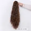 Venta al por mayor de fábrica peluca para mujer coleta pinza caliente de maíz coleta alta peluca de pelo largo rizado esponjoso pelo largo coleta transfronteriza