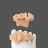 Separador de dedos de silicona con tres agujeros para el pulgar y el meñique.
