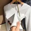 Camiseta base para mujer con forro de polar, top de manga larga con cuello en V, camiseta base blanca con forro de polar para otoño e invierno