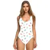 Traje de baño de una pieza transfronterizo nuevo 2023 Sexy europeo y americano con escote en V profundo Bikini de playa Comercio exterior Personalizado Traje de baño para mujer