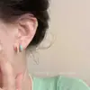 Pendientes de Bola con Esmalte Goteado en Forma de C para Mujer, Estilo Retro de Lujo Ligero, Pendientes de Gama Alta, Nuevos Modelos 2025