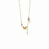 Plata de Ley S925 Nueva Moda Esmalte Borla Mariposa Collar para Mujer Nicho Accesible Lujo Gama Alta Cadena Clavícula Venta al por Mayor