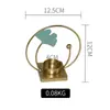 Suporte de Velas de Ferro Transfronteiriço Pintado à Mão com Folha Azul Decoração Criativa para Casa Ornamento de Suporte de Velas para Atmosfera de Feriado Adereço para Jantar à Luz de Velas