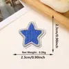 Directo del fabricante: Parches bordados de pentagrama coloridos mini con adhesivo termofusible para ropa, sombreros, bolsos y parches decorativos