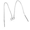 Accesorios de pendientes de flor de coche de bricolaje, gancho de pendiente de plata de ley S925, pendiente para mujer, línea larga semiacabada, pendiente de plata