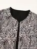 Venta al por mayor transfronteriza de ropa nueva para mujer de otoño/invierno: Estilo europeo y americano, a la moda, versátiles, corte holgado, chaquetas de algodón con estampado de leopardo