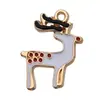 140 Dibujo Animado Aleación Goteo de Aceite Papá Noel Alce Árbol Copo de Nieve Pendientes DIY Pulsera Colgante Accesorios de Joyería