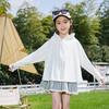 Ropa de Protección Solar para Niños upf50+ Ropa Exterior de Verano para Hombre y Mujer con Visera para Niños Medianos y Grandes Ropa de Protección Solar con Cremallera Transpirable de Seda de Hielo