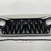 Adecuado para Jk Wrangler 07-17 Ensamblaje de Rejilla de Tiburón, Modificación No Destructiva del Automóvil a Doble Color Blanco y Negro