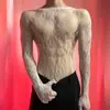Lencería sexy Lubai para hombre, body de malla hueca negra tipo red para diversión, uniforme jacquard seductor estilo abstinencia