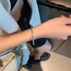 Pulsera de Plata Tailandesa de Celebridad de Internet Retro con Apertura para Mujer, Tendencia ins, Diseño de Nicho, Plata Tailandesa, Estilo Frío, Joyería de Personalidad, Venta al por Mayor