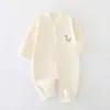 Macacão de Bebê Recém-Nascido Algodão Puro Sem Costura Macacão de Engatinhar Roupa de Bebê para Todas as Estações Roupa de Bebê Anyang Algodão Antibacteriano 7A
