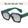 Óculos de sol estilo europeu e americano de nicho com armação grossa óculos de sol poligonais simples para homens e mulheres Óculos de formato côncavo para fotografia de rua de moda passarela