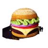 Novo Cross-border Amazon Handmade Knitted Coaster engraçado bonito multi-camada hambúrguer Halloween Placemat mesa isolada