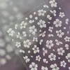 Populares Calcomanías para Uñas con Flores Secas de Cinco Pétalos, Calcomanías para Uñas en Relieve Simples de Flor de Cinco Pétalos Blanca y Roja