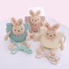 Bolsa de palha infantil Qiunan bolsa mensageiro fofa para meninas bolsa de ombro fashion e moderna de coelhinho para bebê princesa