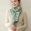 Bufanda de Cachemira para Mujer 100% Cachemira Pura Otoño e Invierno Combinación Versátil Moda Simple Bloque de Color Bufanda Cálida de Punto