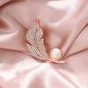 Broche de Folha Clássico Casaco Cardigan Feminino Corpete Xale Pin Atmosférico Estilo Coreano Roupas Elegantes Acessórios de Alta Qualidade