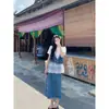 Traje de Moda Camisa de Manga Corta con Empalme de Encaje para Mujer 2026 Verano Nuevo Conjunto de Dos Piezas Falda Floral Falda de Línea A