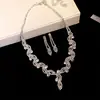 Conjunto vintage de brincos e colar de borla torcida cravejados de diamantes, corrente de clavícula de luxo leve de alta qualidade, estilo palaciano para mulheres