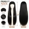 Exclusivo de Tiktok para Amazon: Peluca popular de diadema para mujer, sin costuras, negro natural, estilo largo y liso
