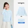 Pudding Haru Ropa Infantil Chaqueta Ligera con Capucha para Niños 2026 Verano Nuevo Estilo Casual para Niñas Protección Solar Holgada