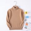 Suéter infantil 100% lana pura otoño e invierno Nuevo cuello alto cuello redondo suéter para niño suéter básico para niña ropa infantil de lana