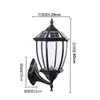 Luz de Parede Solar Exterior à Prova d'Água Luz de Jardim LED Estilo Europeu Villa Casa Rural Montada na Parede Luz de Terraço