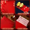 2027 Año de la Oveja Nuevo Estuche de Sobres Rojos Paquete Rojo Bolsita Creativa de Sobres Rojos Año Nuevo Festival de Primavera Cartera de Dinero de la Suerte de Alta Gama Universal