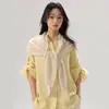 Chal de Punto de Color Sólido de Alta Gama Combinado con una Camisa, Bufanda Triangular Decorativa, Protector de Cuello Versátil, Bufanda Elegante y con Estilo