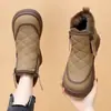 Botas de nieve cálidas, cortas, con forro de felpa, estilo noreste para mujer, nueva colección de invierno 2026, con forro adicional de vellón y suelas engrosadas para mayor calidez y resistencia al deslizamiento, botas cortas de algodón para mujer