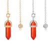 AliExpress alta venda pedra de energia colorida coluna hexagonal de ponta dupla pêndulo espiritual meditação joia de cristal natural atacado