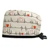 Gorro Quirúrgico Estampado de Algodón Ajustable Bolsa para Cabello Largo de Mujer Gorro Dentista Clínica Dental Gorro Esmerilado Comercio Exterior para Hombres
