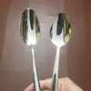 Cuchara de Acero Inoxidable para Comedor Cuchara de Comedor Doméstica con Punta para Oficina Estudiantes Comedor Cuchara Portátil para Sopa Cuchara Principal para Comedor