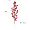 Ramas de frutas rojas artificiales y frutas de la fortuna, decoración para el hogar nuevo para el Festival de Primavera, accesorios de decoración de Navidad, arreglos de Año Nuevo