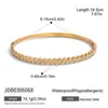 Pulsera Jieding Estilo Europeo y Americano con Cierre de Acero Titanio y Corazón de Pedrería para Mujer, Joyería que no se decolora, Accesorios de Acero Inoxidable, Oro Rosa Transfronterizo
