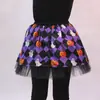 Falda Tutú de Tul con Estampado de Calabaza para Niñas de Halloween, Pedido Mínimo de Fábrica de Una Pieza, Talla de Falda 22