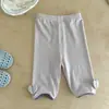 Ropa de exterior de verano para bebé niña Leggings Estilo versátil delgado 2026 Nuevos Pantalones casuales para bebé Modal