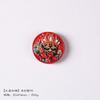 Colgante de accesorios pintado con arena roja cinabrio dios de la riqueza mariposa zodiaco dragón zorro de nueve colas zaki ramu colgante hecho a mano al por mayor